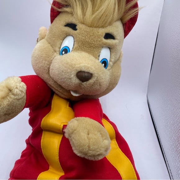Vintage Rare 1993 Alvin & The Chipmunks Hand Puppet Plush Doll 80s Cartoons TV - Picture 7 of 15